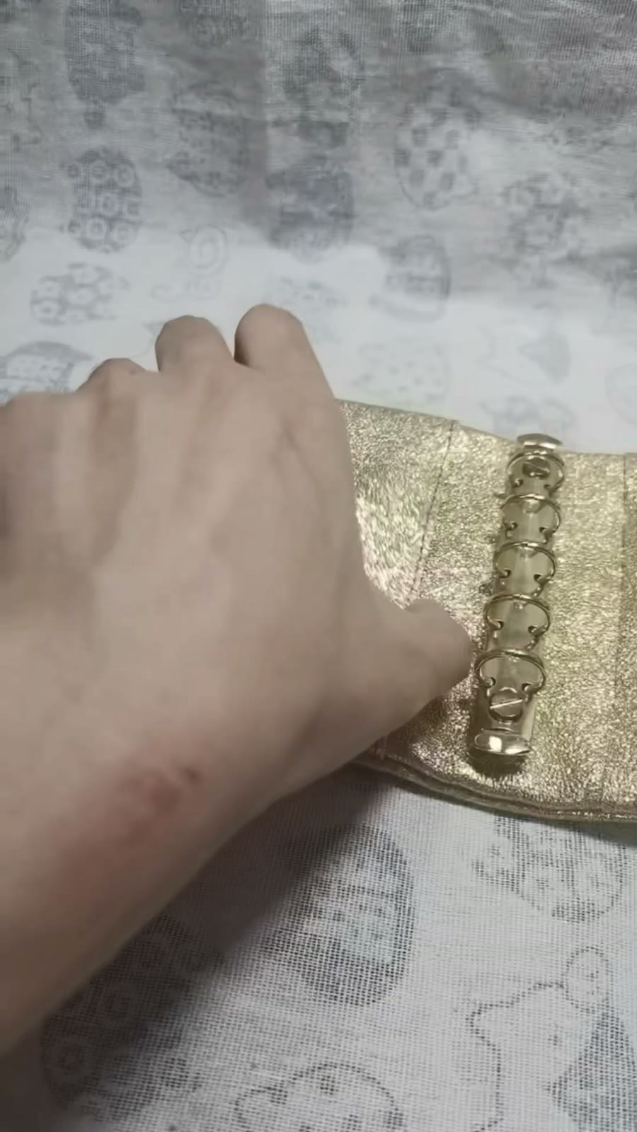 Goud Schamsenleer M5 Ringband Notitieboekhoes