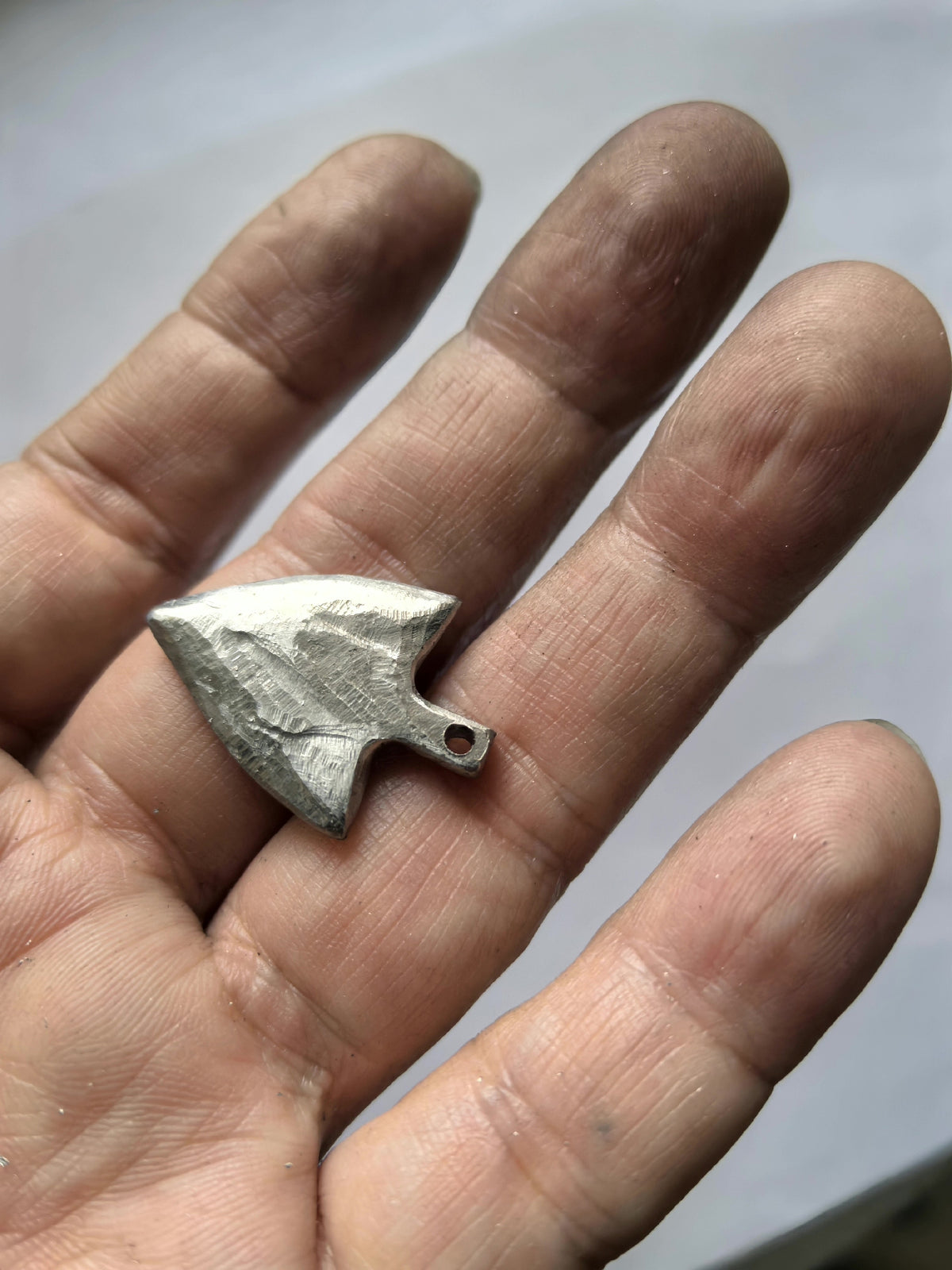Handcrafted Pure Titanium Arrowhead Pendant Necklace