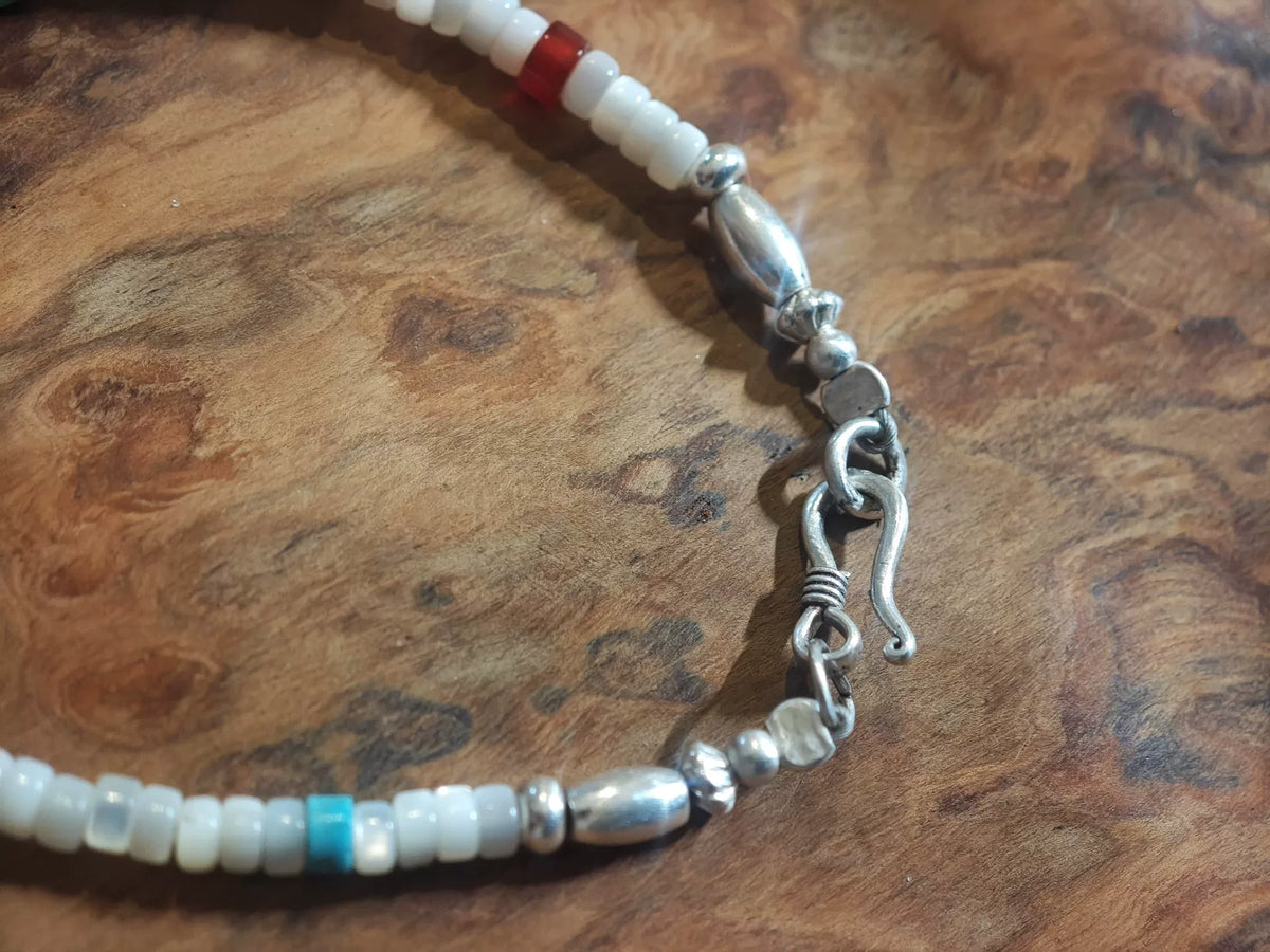 4mm Parelmoer Zilveren Kralenarmband