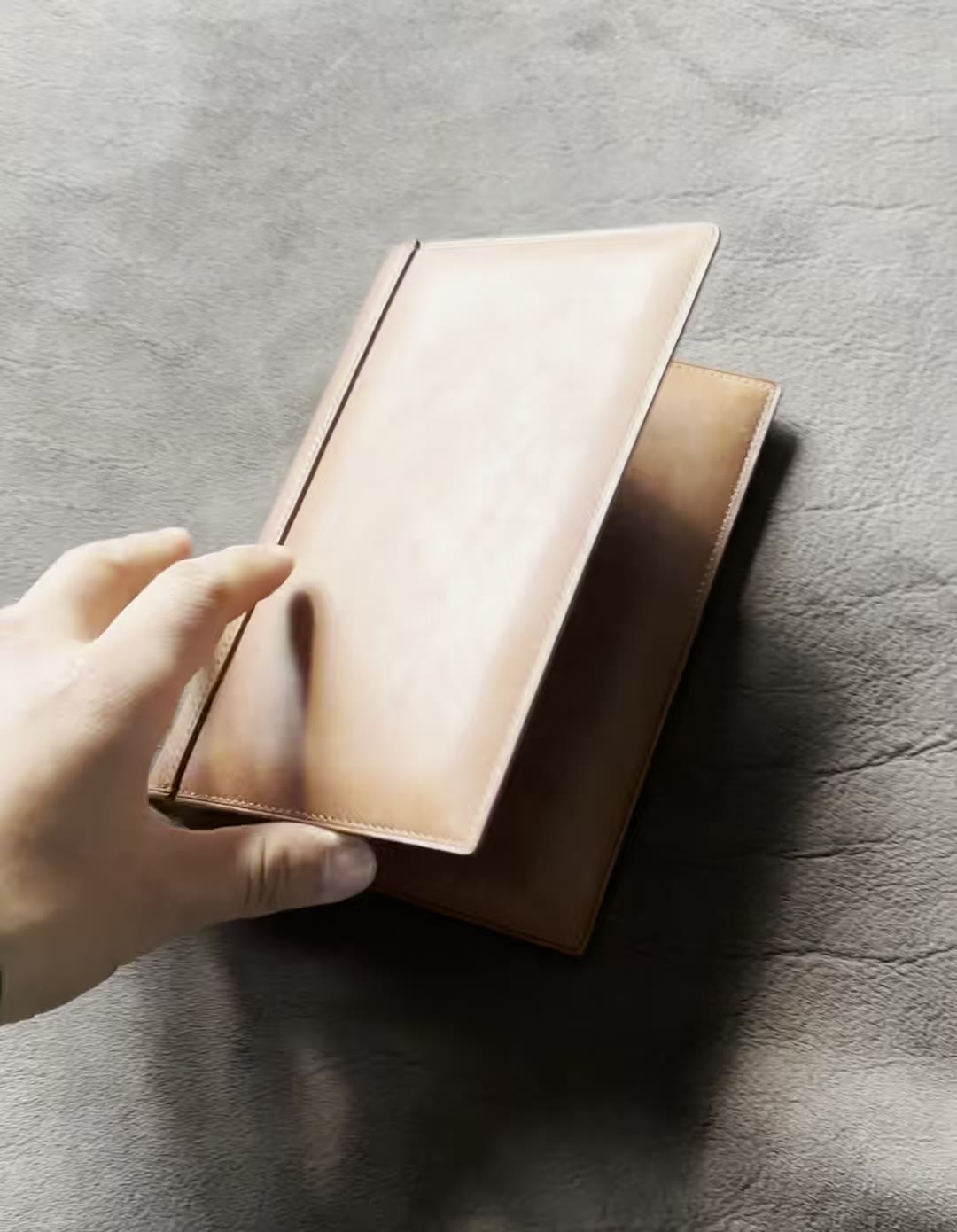A6 Loose Leaf Notebook Cover Brown Horsehide Leather