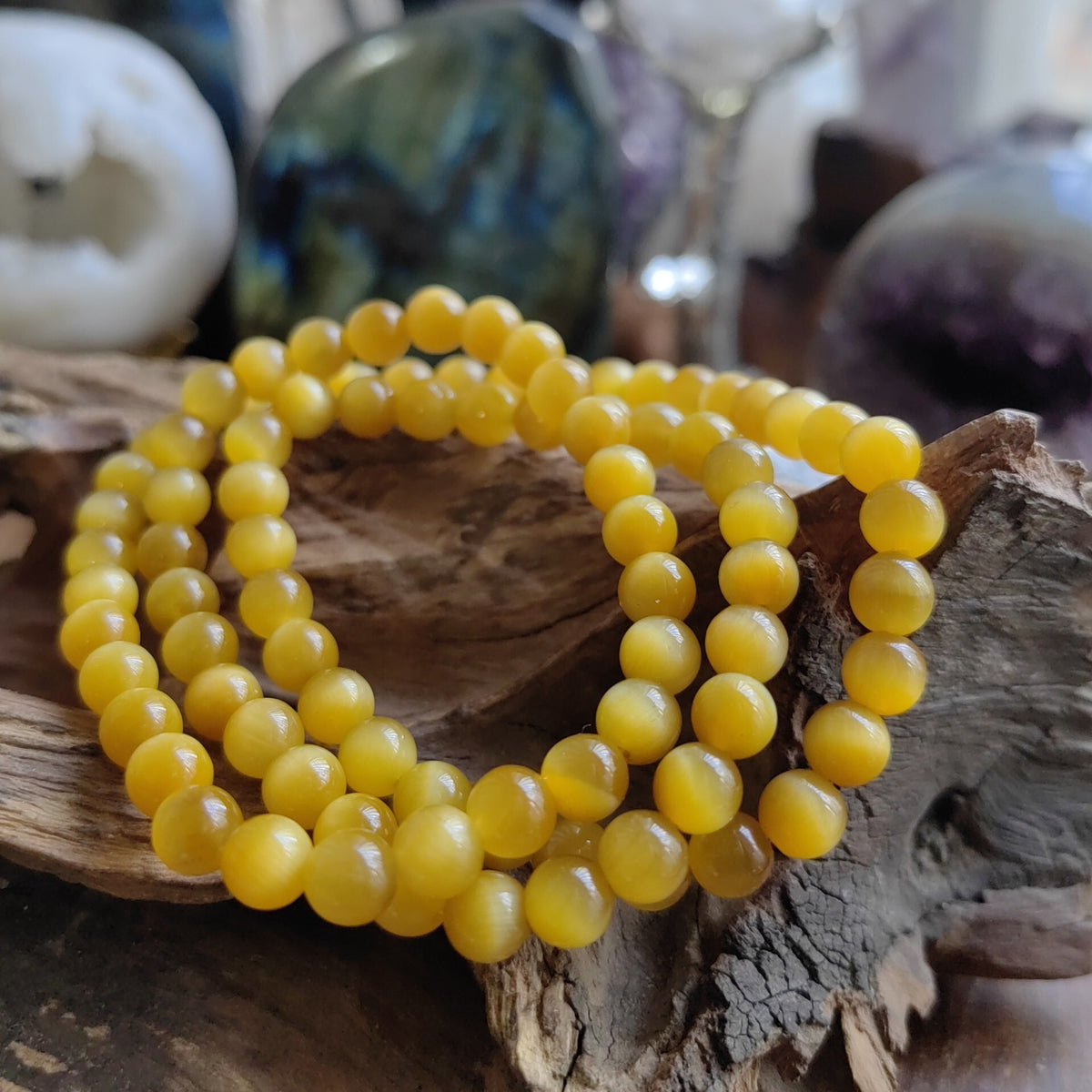 Golden Tiger's Eye Beaded Bracelet Set