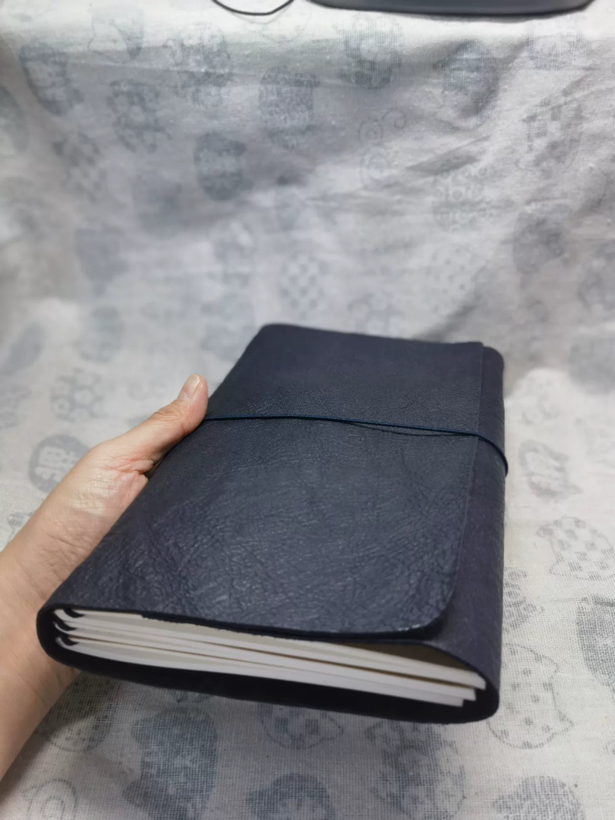 Inktblauw Leer A5 TN Tri Fold Hoes