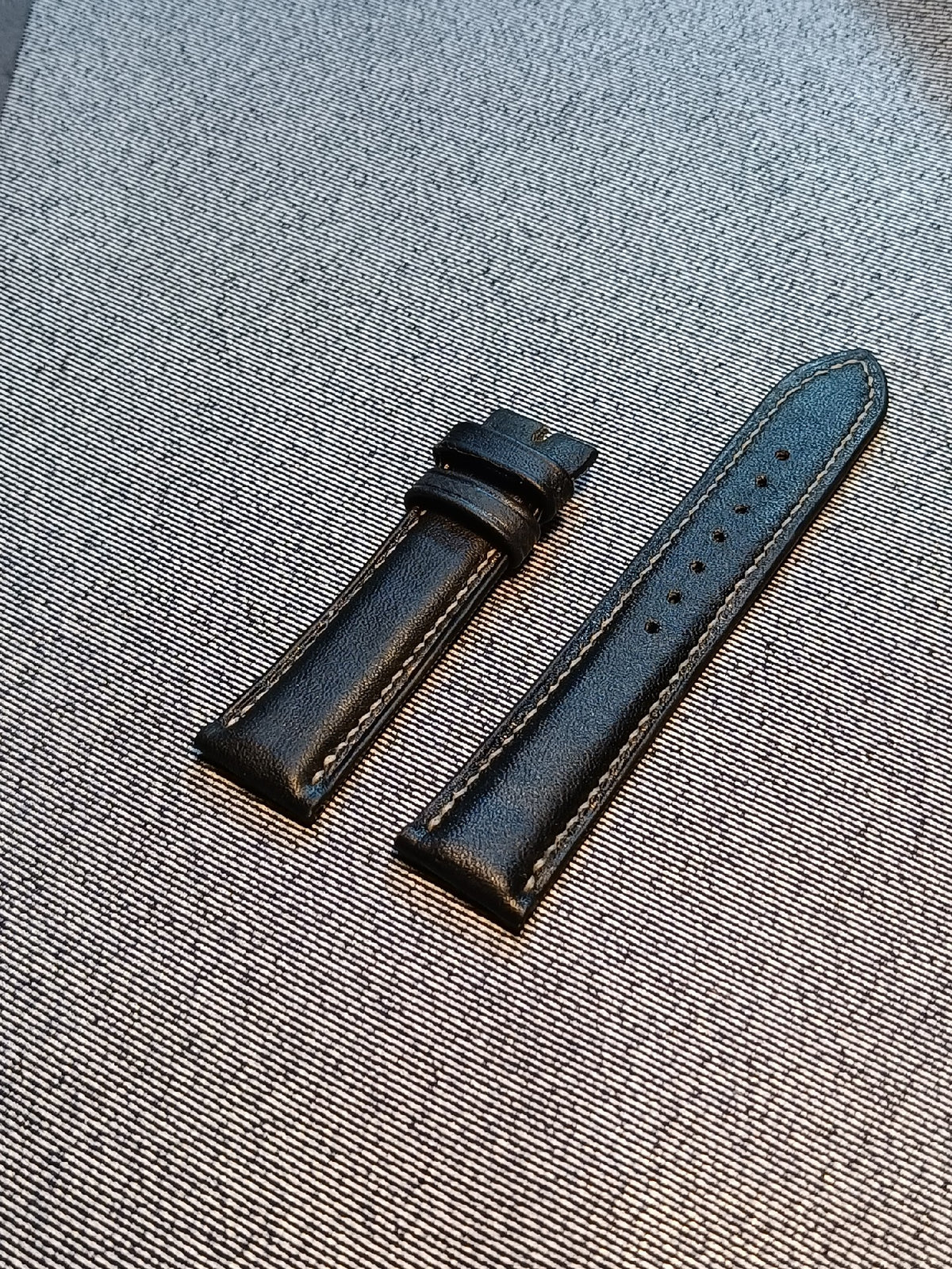 Black Swift Leather Watch Strap