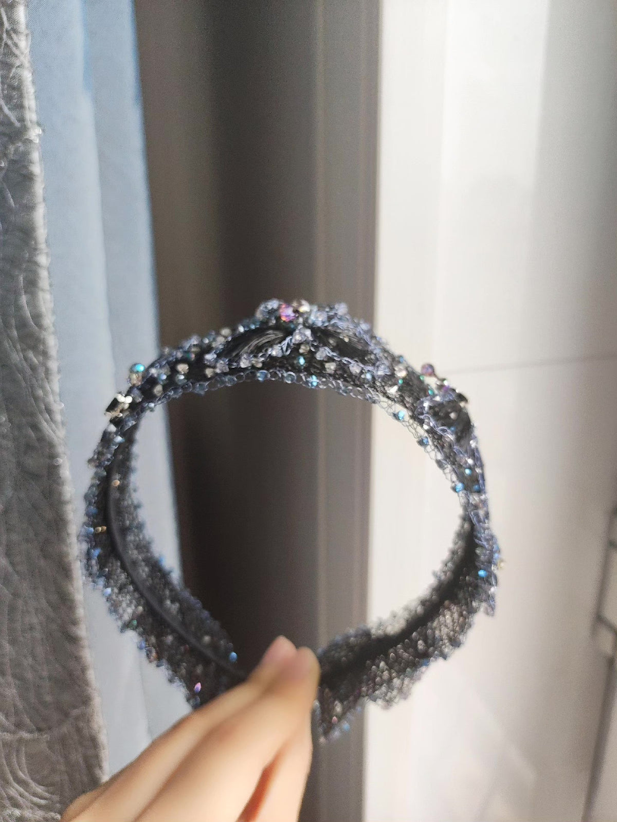 Blue Black Gradient Butterfly Headband