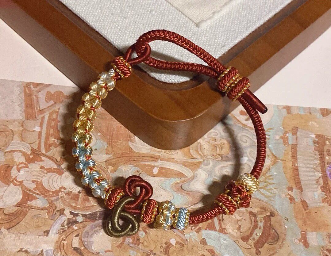 Handwoven Bracelet with Adjustable Sliding Knot