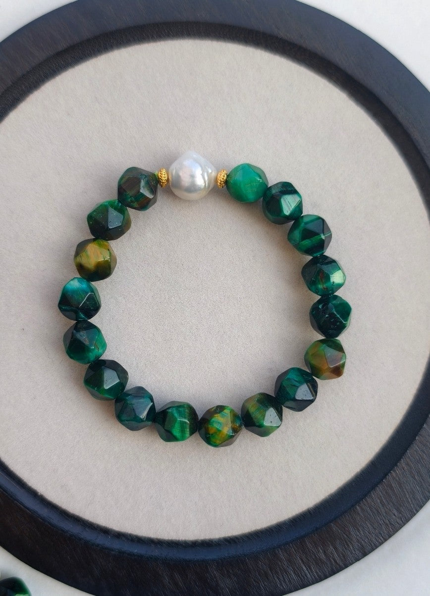 Green Tiger Eye Stone Bracelet