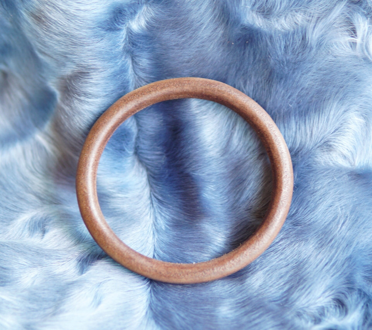 Tochigi Leather Bangle 7mm Natural Tan