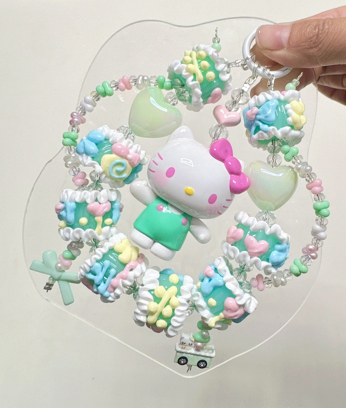 Hello Kitty Mint Green Phone Strap Charm