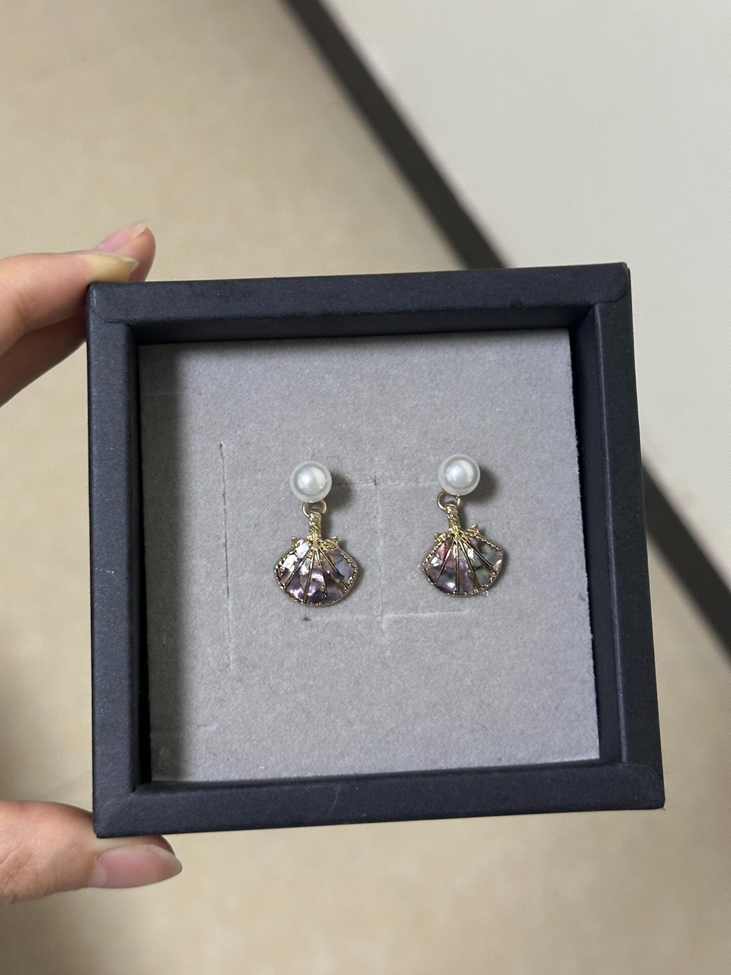 Holiday Beach Shell Pearl Earrings - Convertible to Pendant