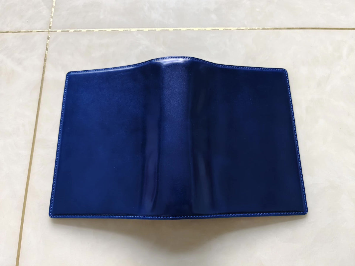 A6 Loose Leaf Notebook Cover Navy Horsehide