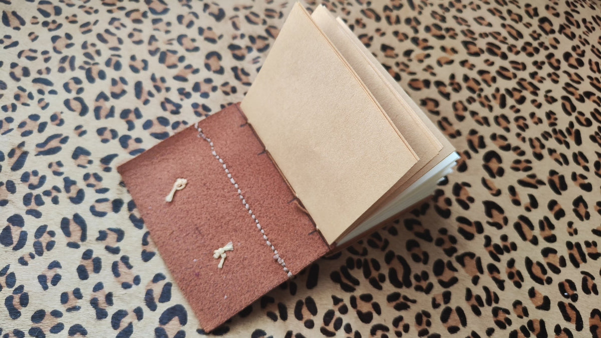 Vintage Leather Journal with Kraft Paper Pages