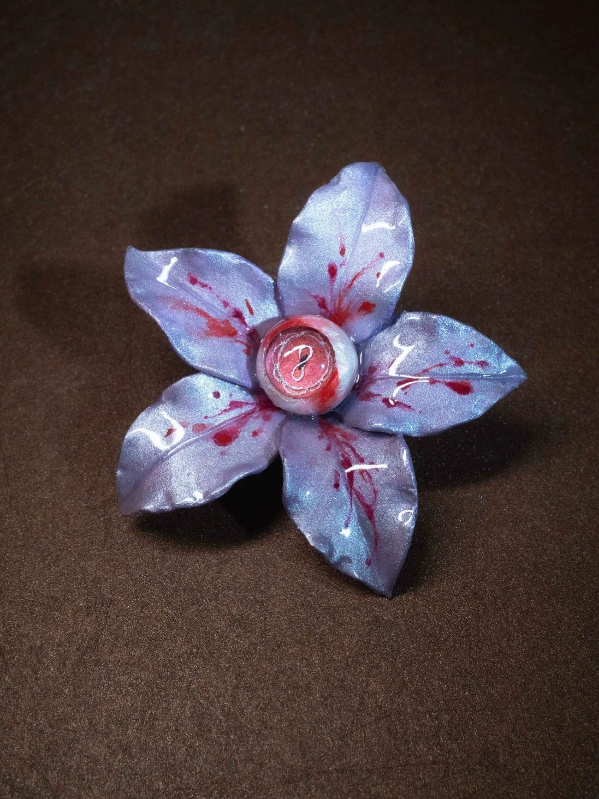 Grotesque Eyeball Flower Clay Brooch Necklace Earrings