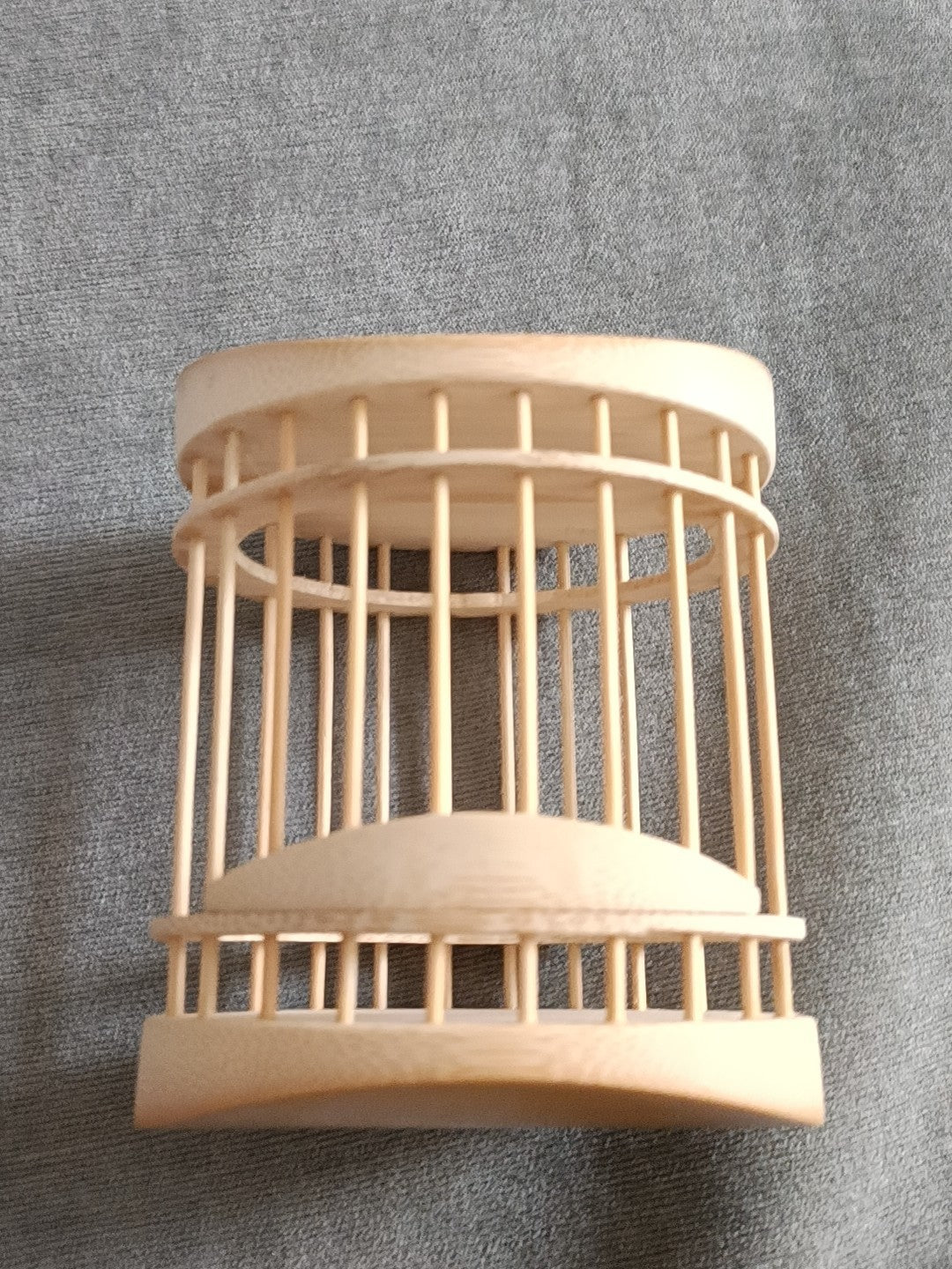 Large Oval Katydid Cage Handcrafted Bamboo