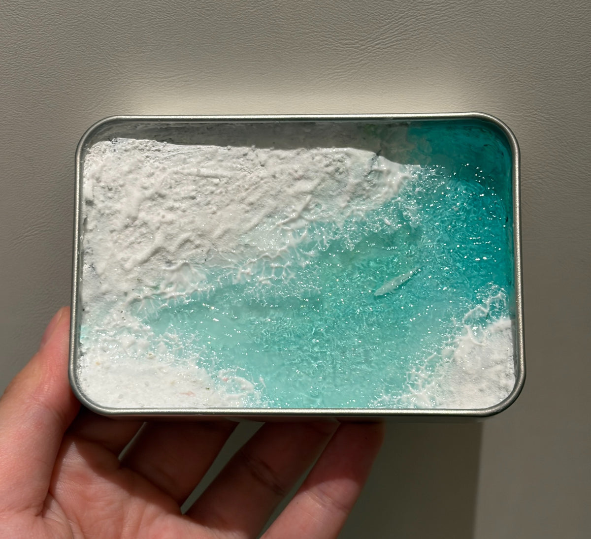 Metal Tin Wave Diorama Sculpture