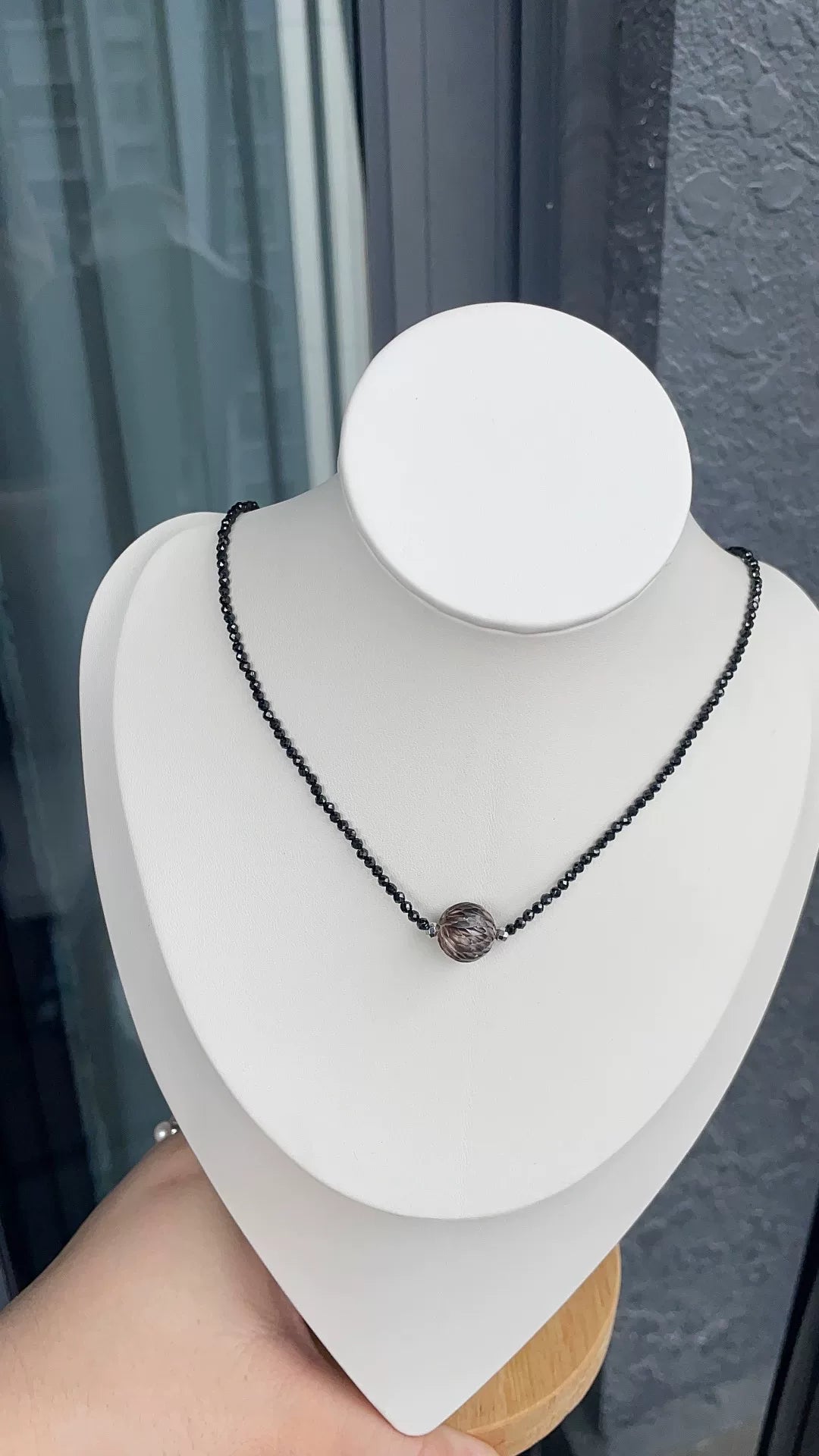 11.1mm Tahitian Pearl Dragon Scale Necklace