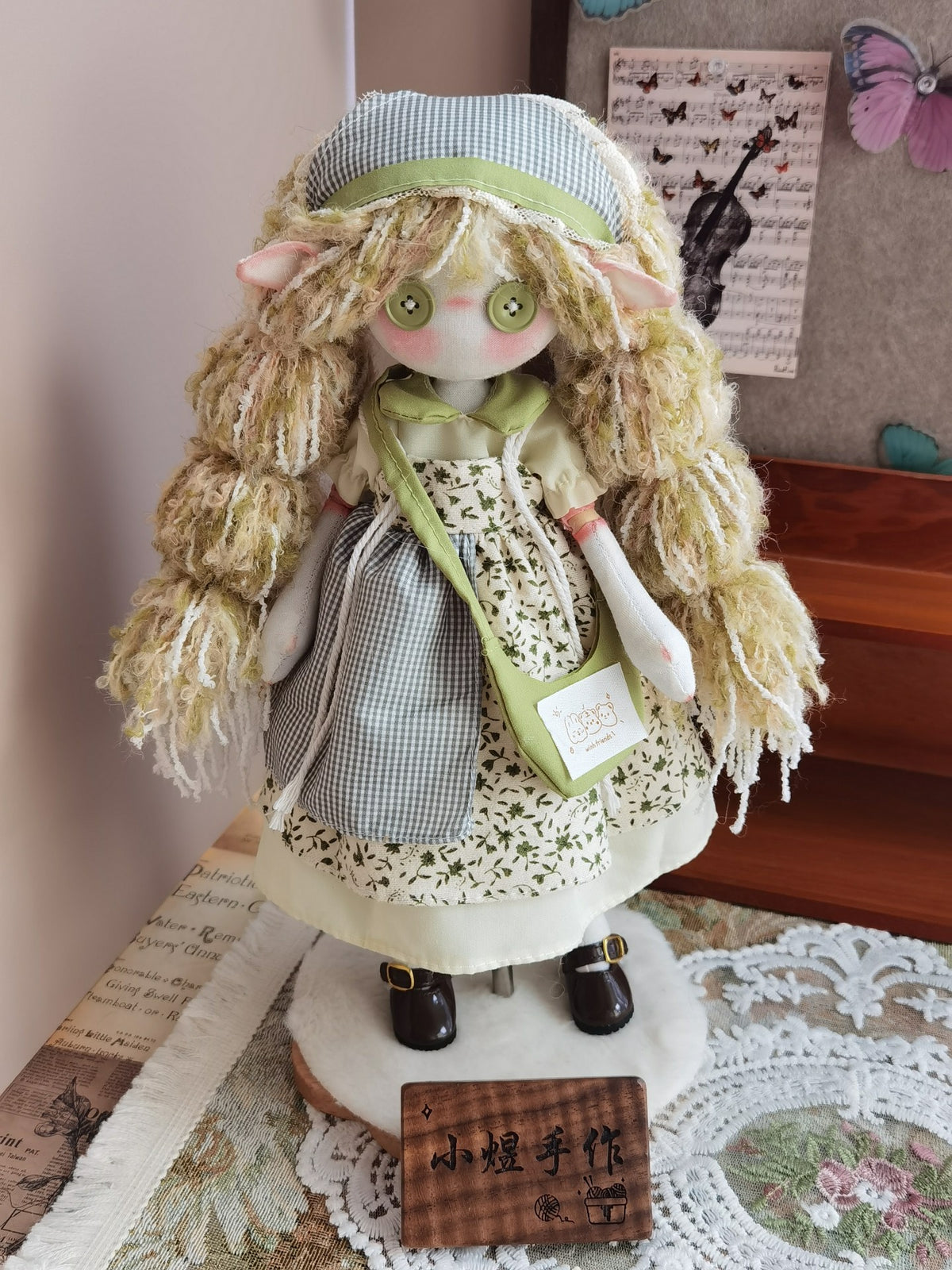 Button-Eyed Elf Doll 30cm