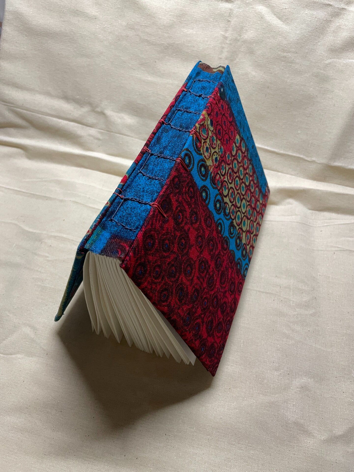 Handmade Bohemian Patchwork Coptic Stitch Notebook