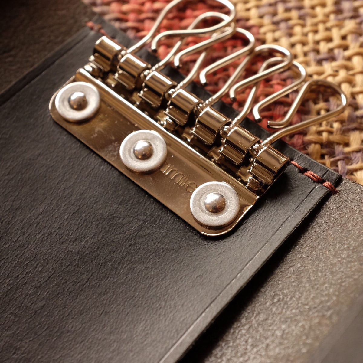 Leather Key Organizer with Five Hooks