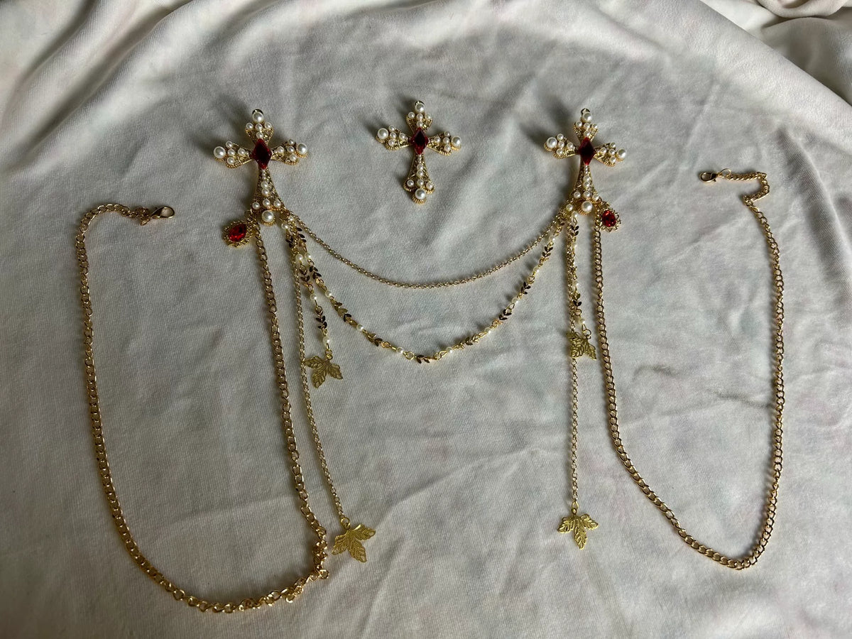 Morsaffetto con fiocco Lolita Nero e Rosso