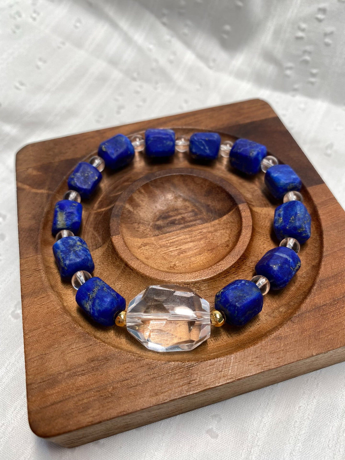 Lapis Lazuli Quartz Beaded Bracelet