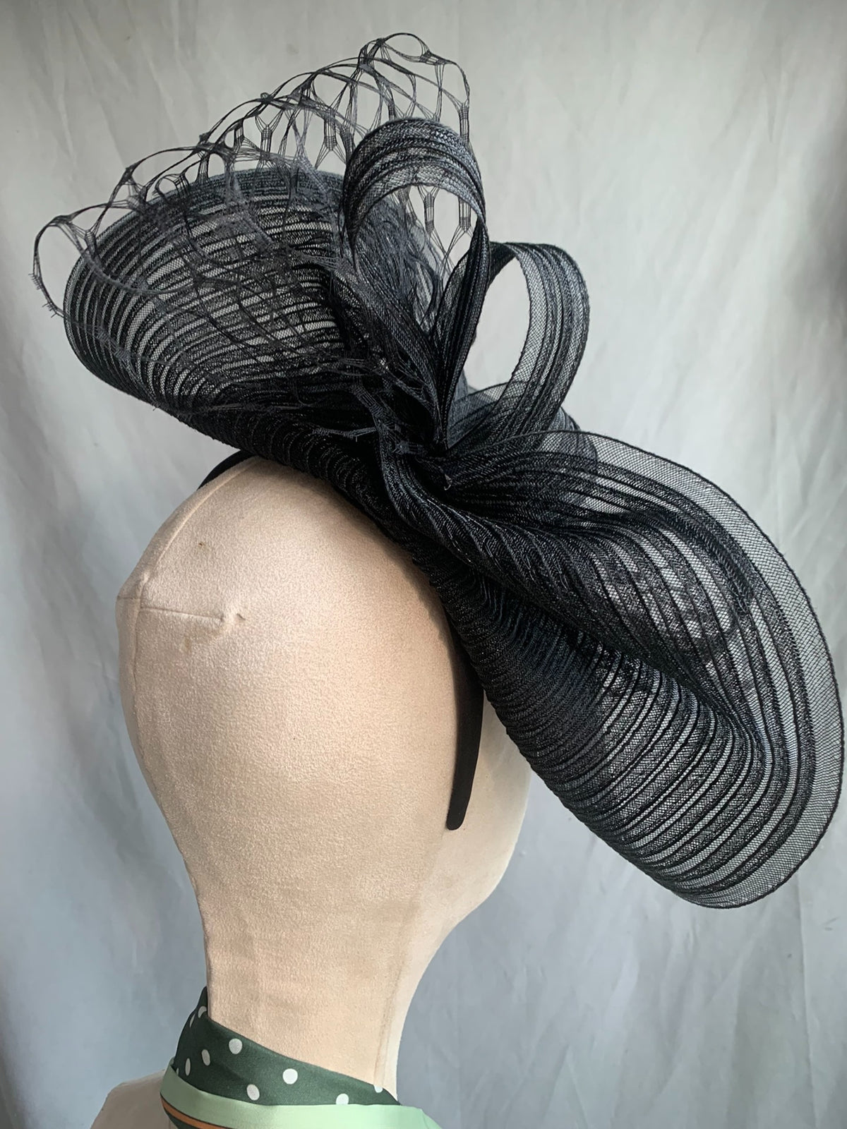 Black Woven Banquet Headpiece Fascinator