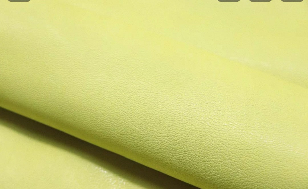 Lemon Yellow Sheepskin A7 Ring Planner Cover