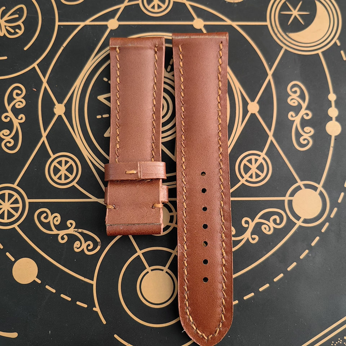 Handmade Leather Watch Strap 22mm Brown