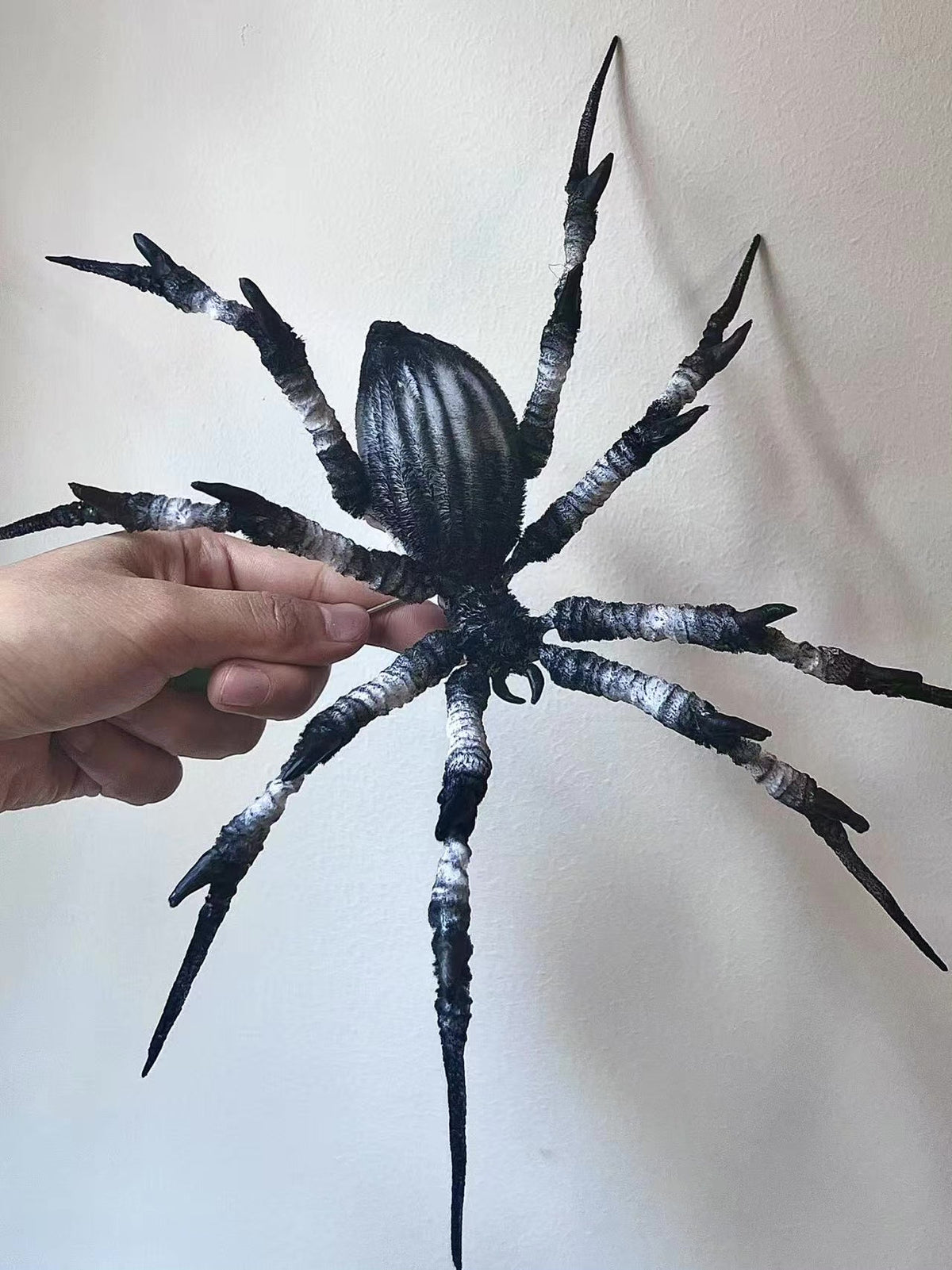 Handcrafted Black Pipe Cleaner Plush Spider