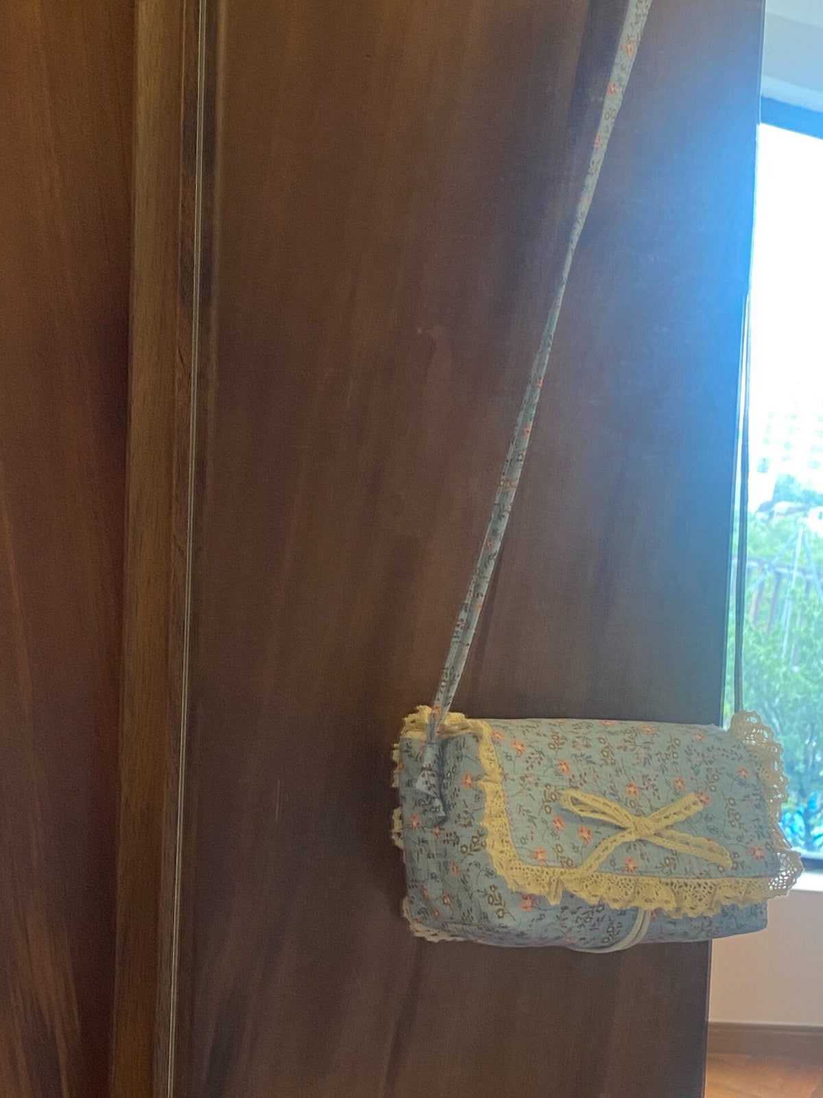Vintage Floral Camera Bag Double Layer Storage