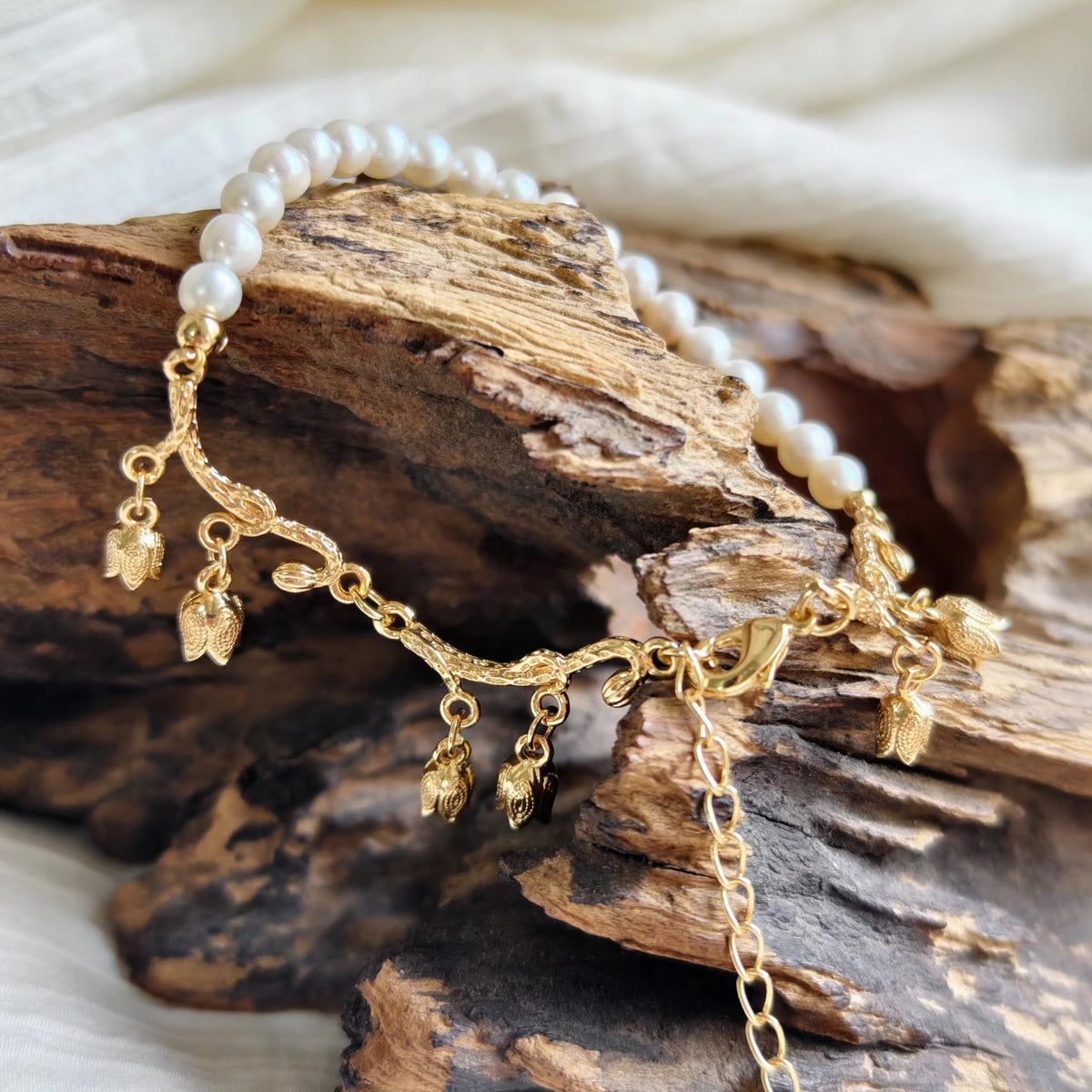 Bracciale Mughetto con Perle Naturali