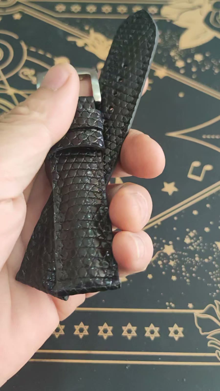 Lizard Skin Leather Watch Strap 22mm