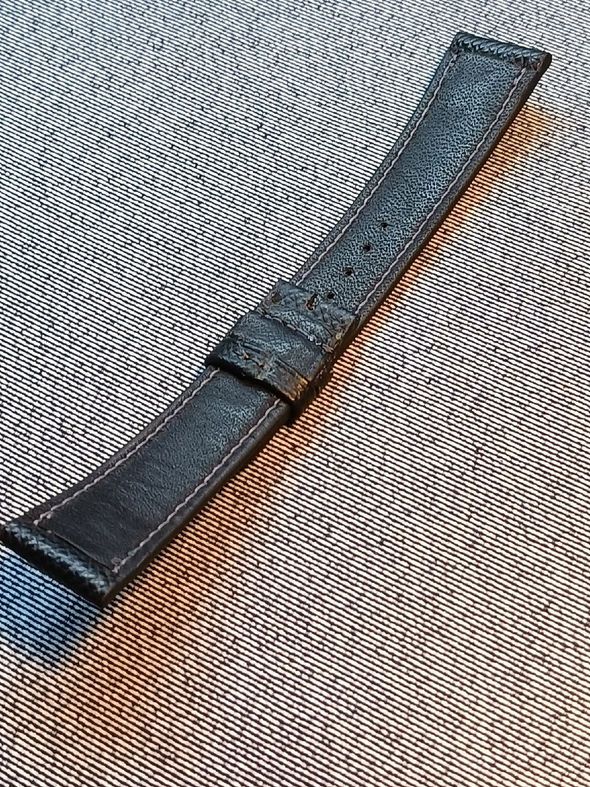 Black Epsom Leather Watch Strap 21mm