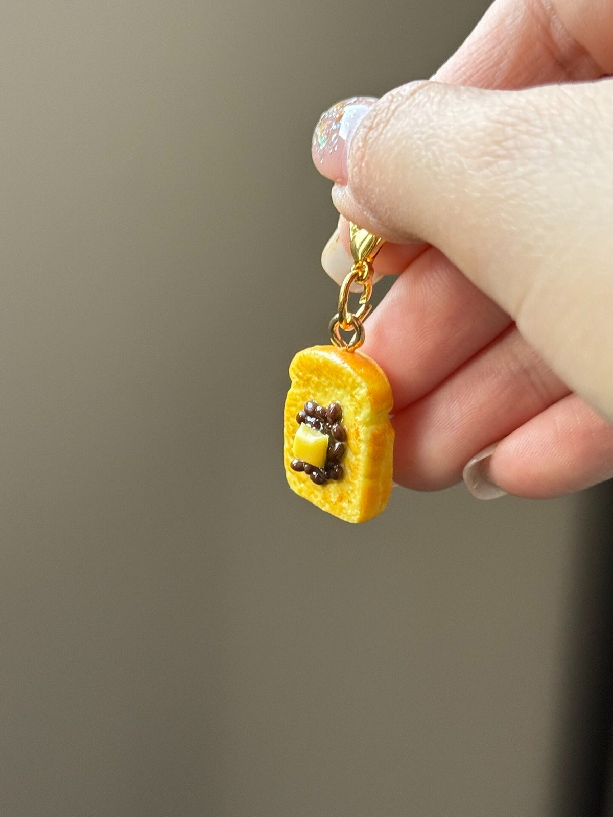Miniature Butter Red Bean Toast Charm