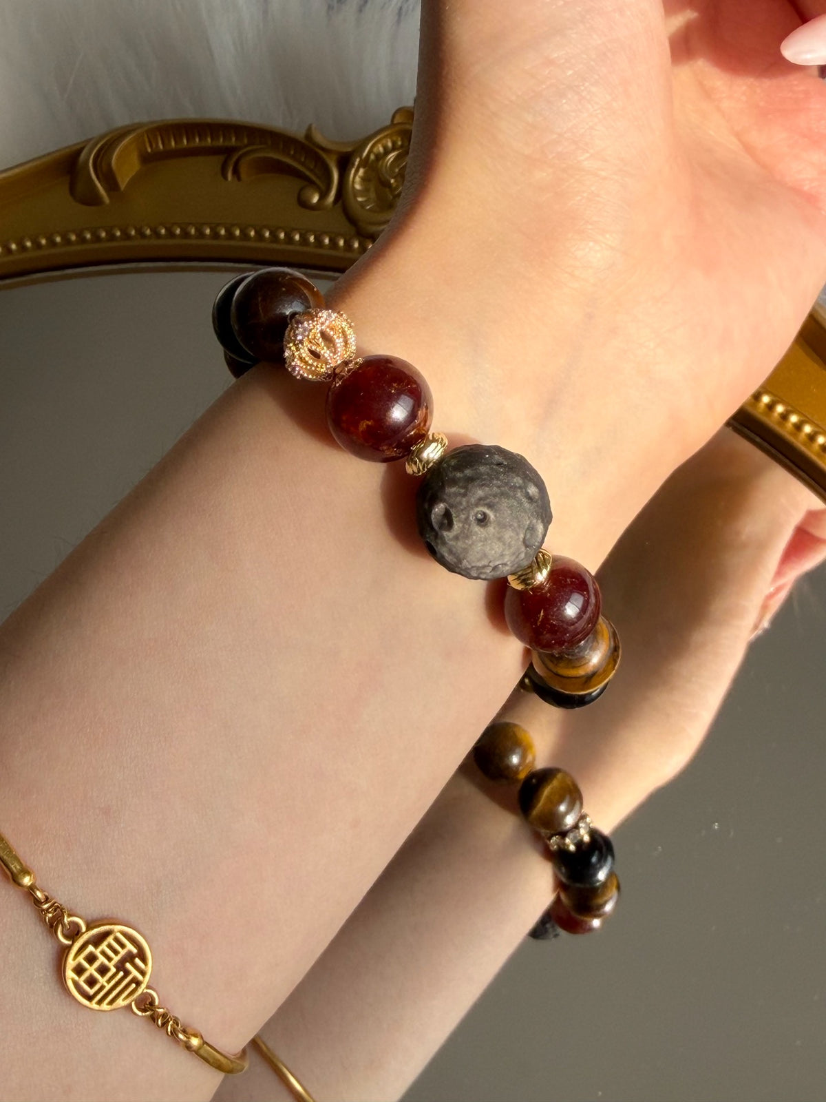 Tijgeroog Kristal Armband 12mm