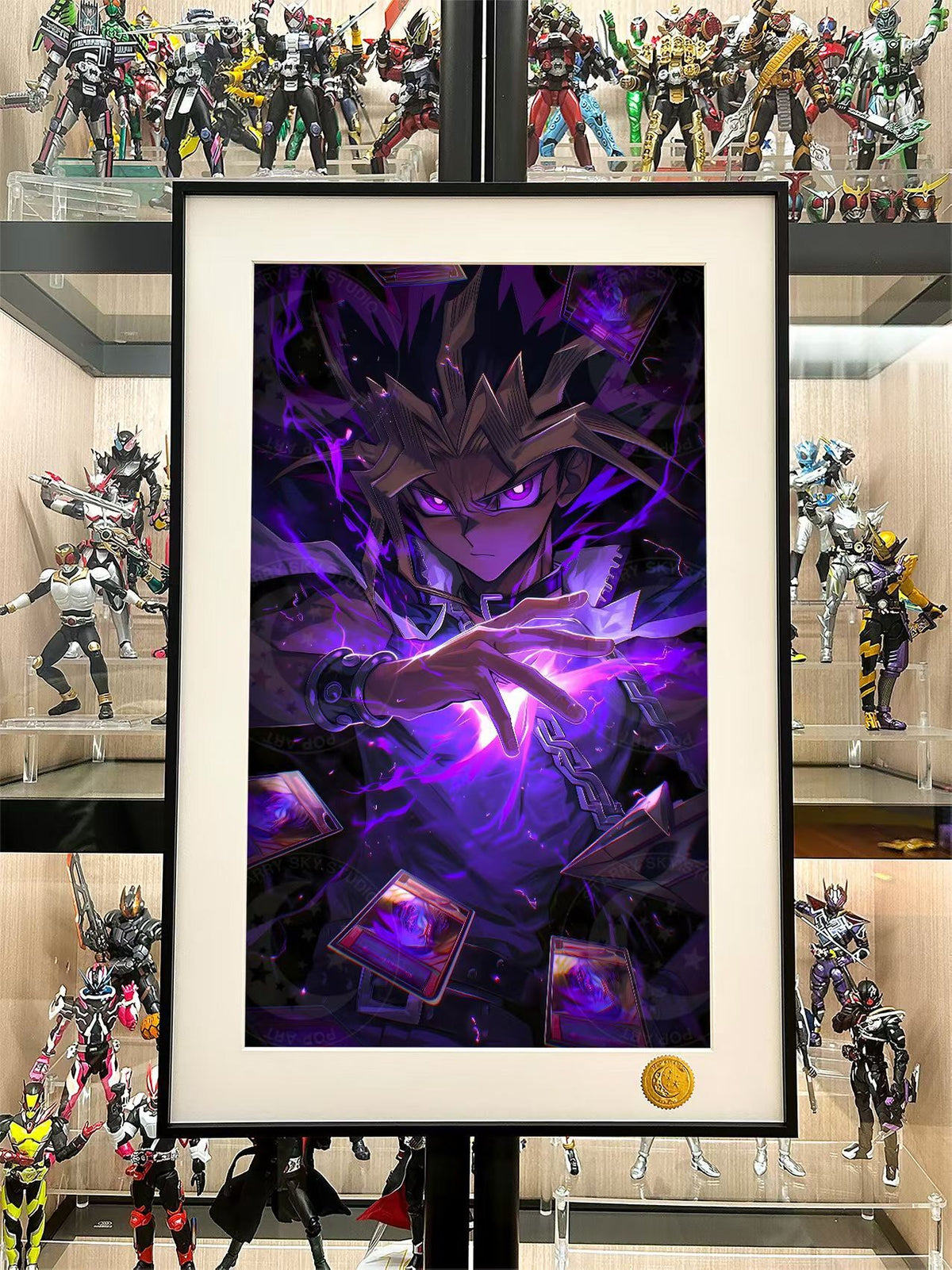 Framed Anime Art Print Purple Energy