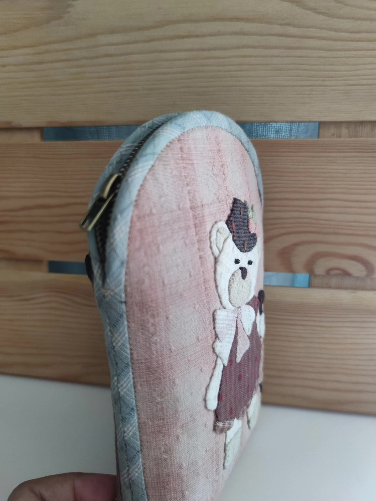 Handmade Bear Patchwork Crossbody Phone Bag