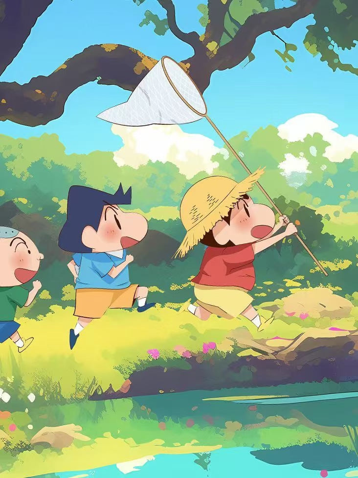 Crayon Shin-chan Framed Art Print 55x44cm