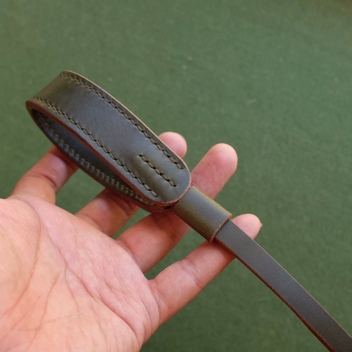 Horween Chromexcel Leather Wrist Strap with Copper Ring