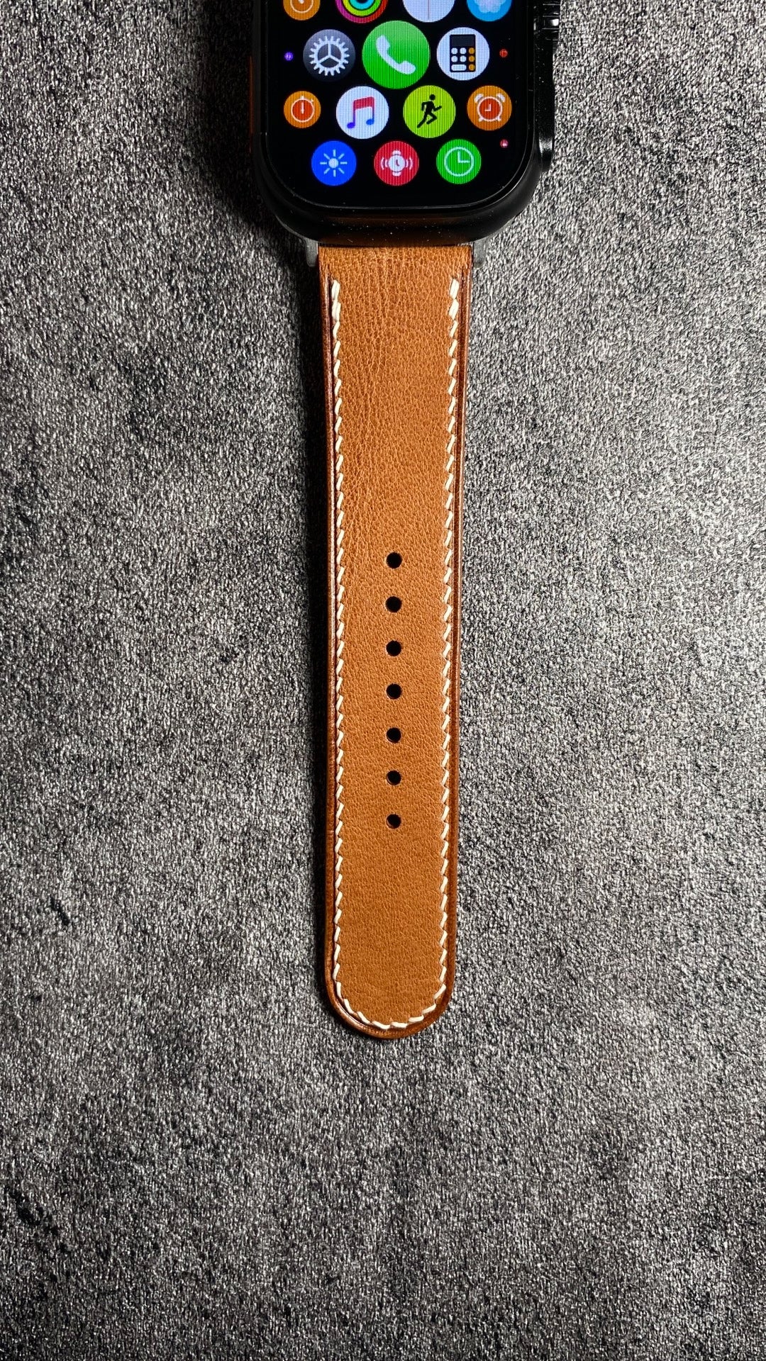 Handcrafted Leather Smartwatch Strap Tan