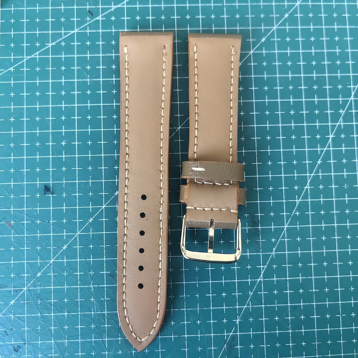 Hand Stitched Sheepskin Watch Strap 20mm