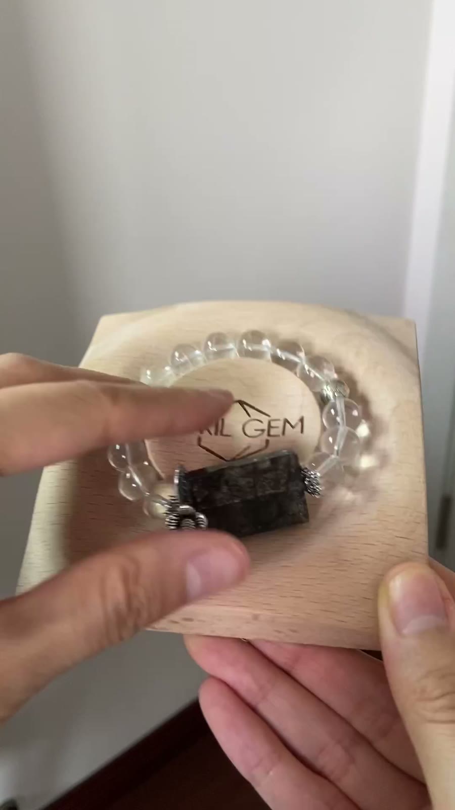 White Phantom Quartz Bracelet 10mm Beads
