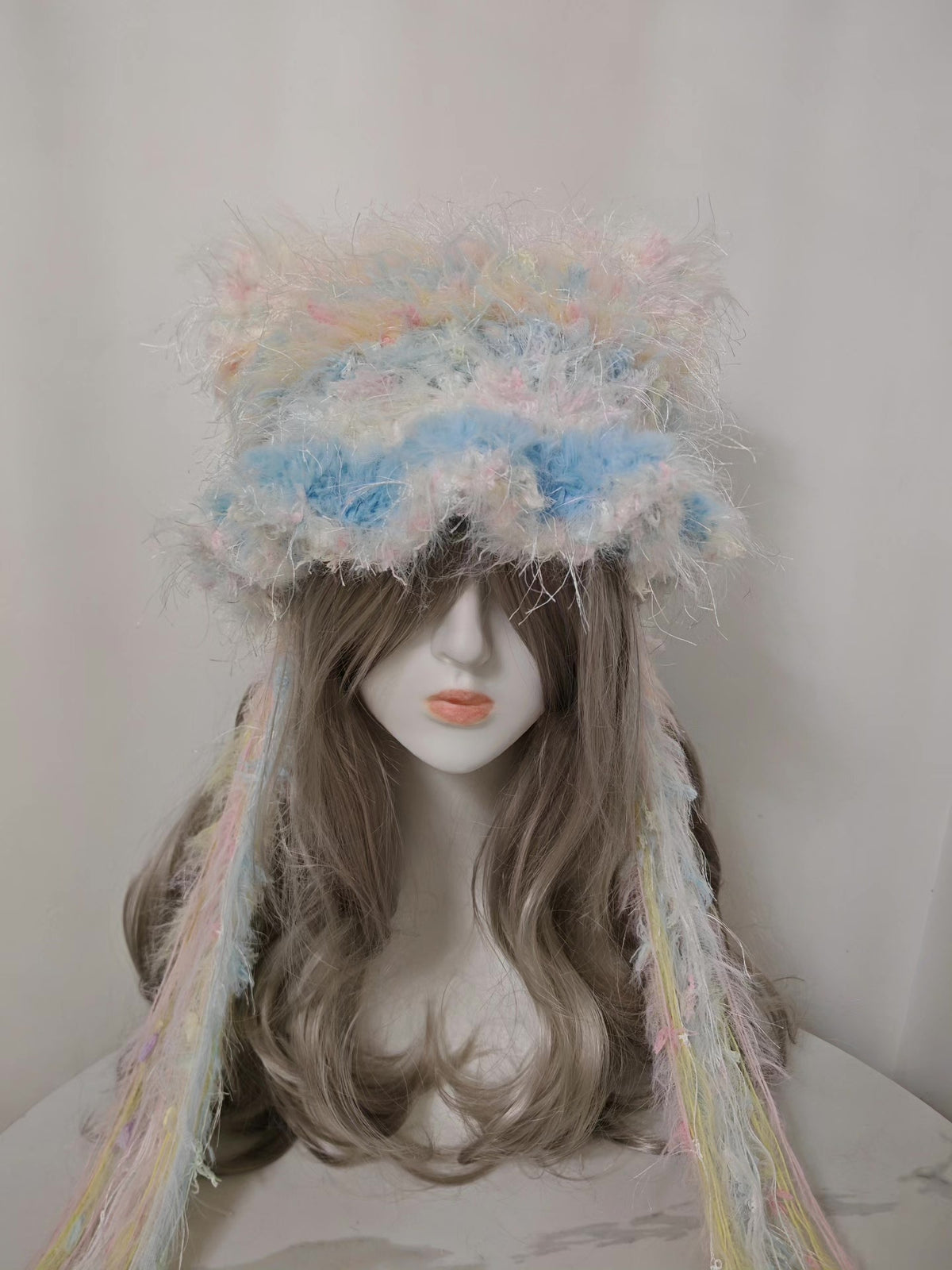 Macaron Cat Ear Hat with Tassels