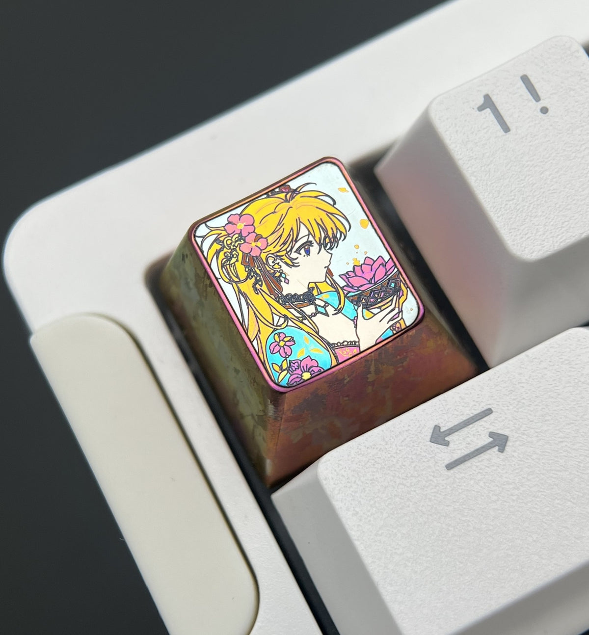 Titanium Alloy 1u Anime Keycap Colorful