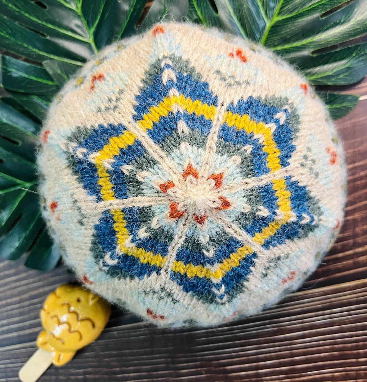 100% Wool Fair Isle Beanie Hat