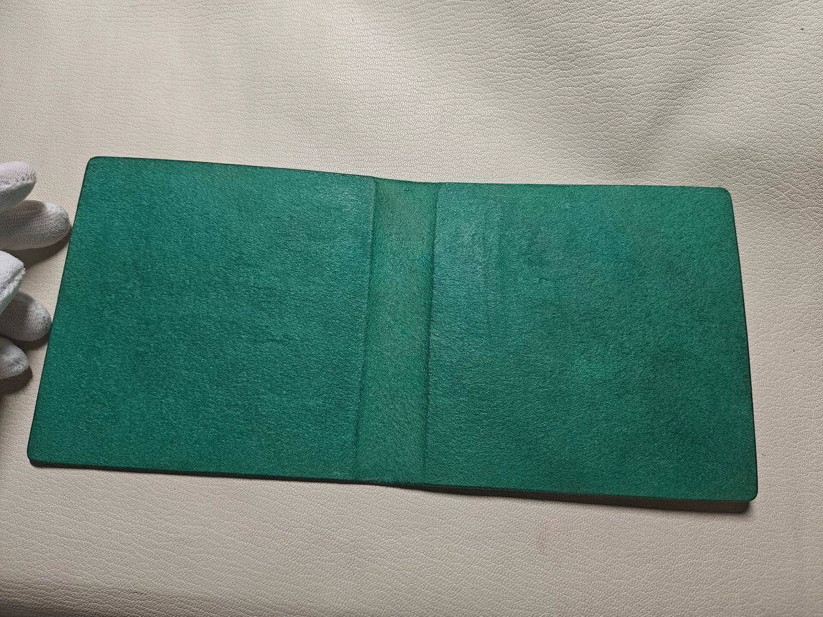 Couverture de carnet en cuir M5 vert foncé