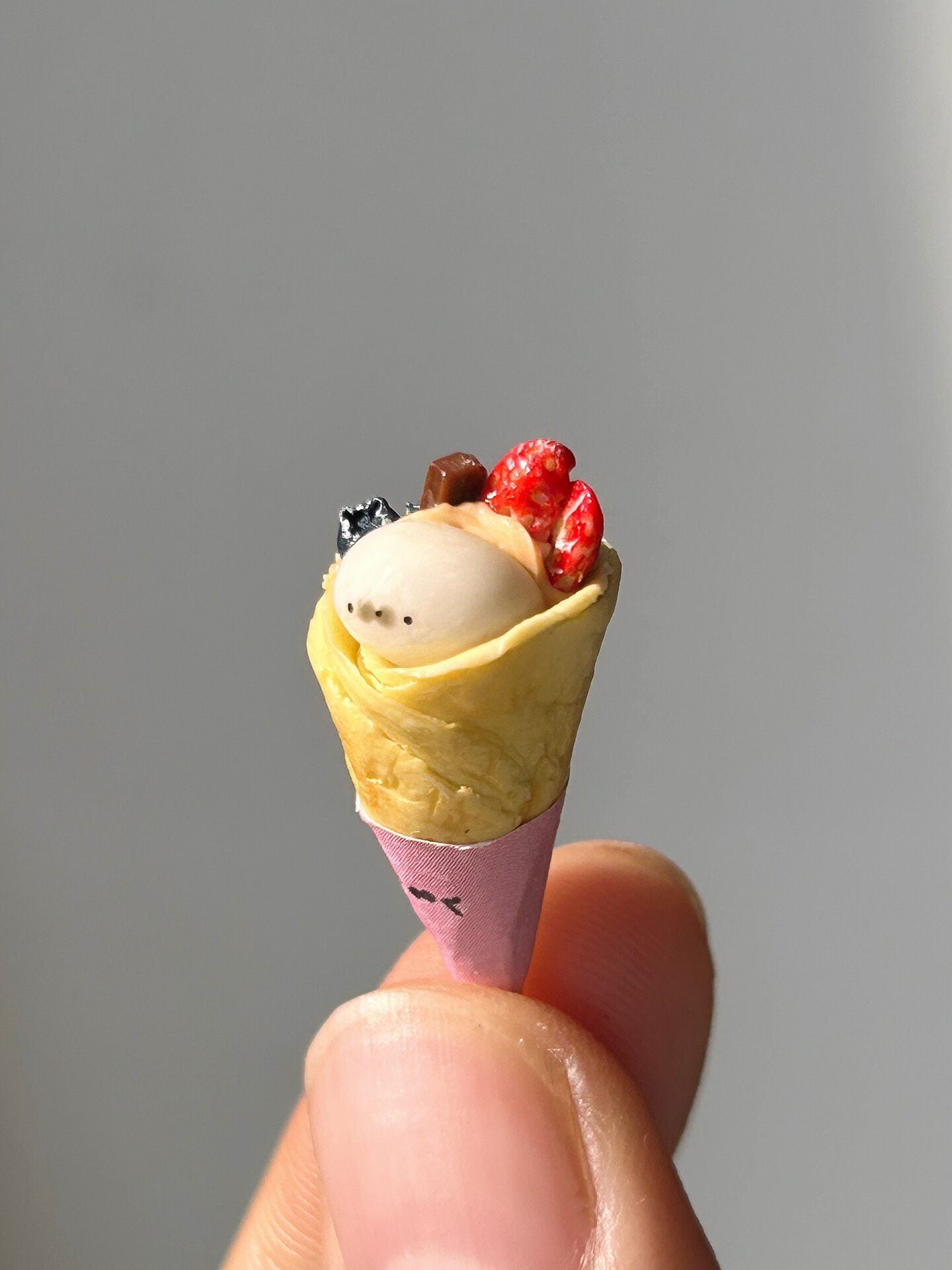 Miniature Crepe Cone with Seal Character Topping