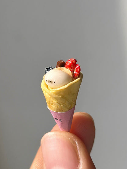Miniature Crepe Cone with Seal Character Topping
