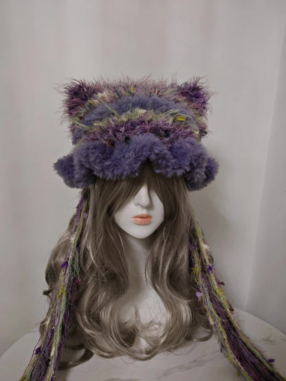 Gradient Dreamy Purple Cat Ear Hat (52-58cm)
