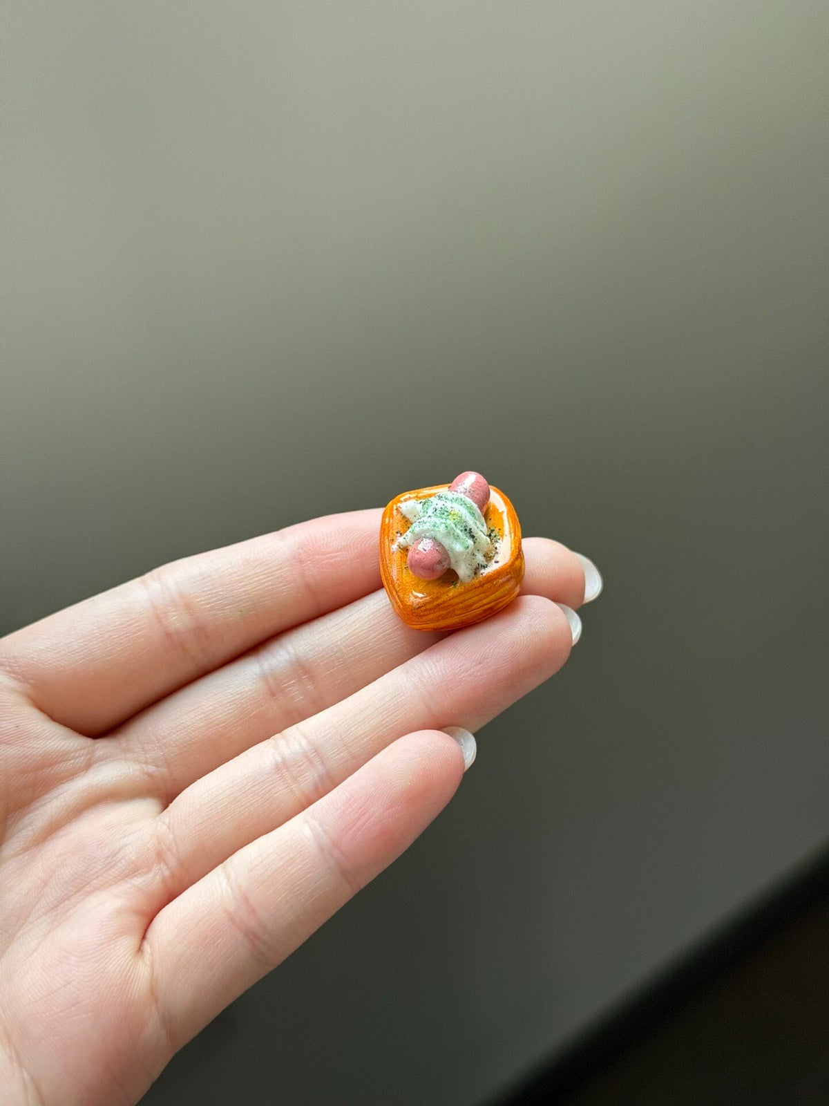 Miniature Clay Sausage Bread 2cm