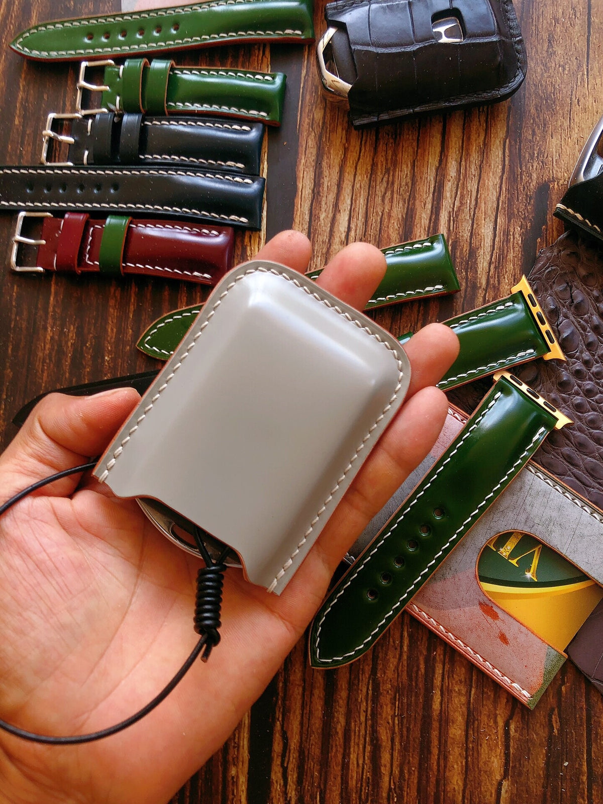 Grey Shell Cordovan Volvo Key Case